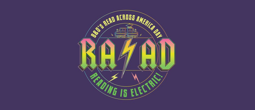 B&O's Read Across America Day logo. Reading is electric!
